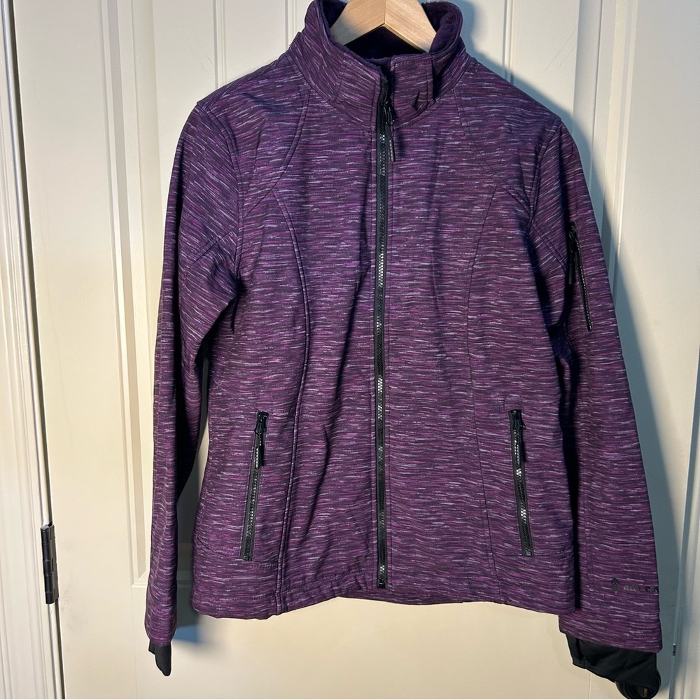 Free Country Women’s Softshell Jacket,  Purple Full Zip-Up, size Medium